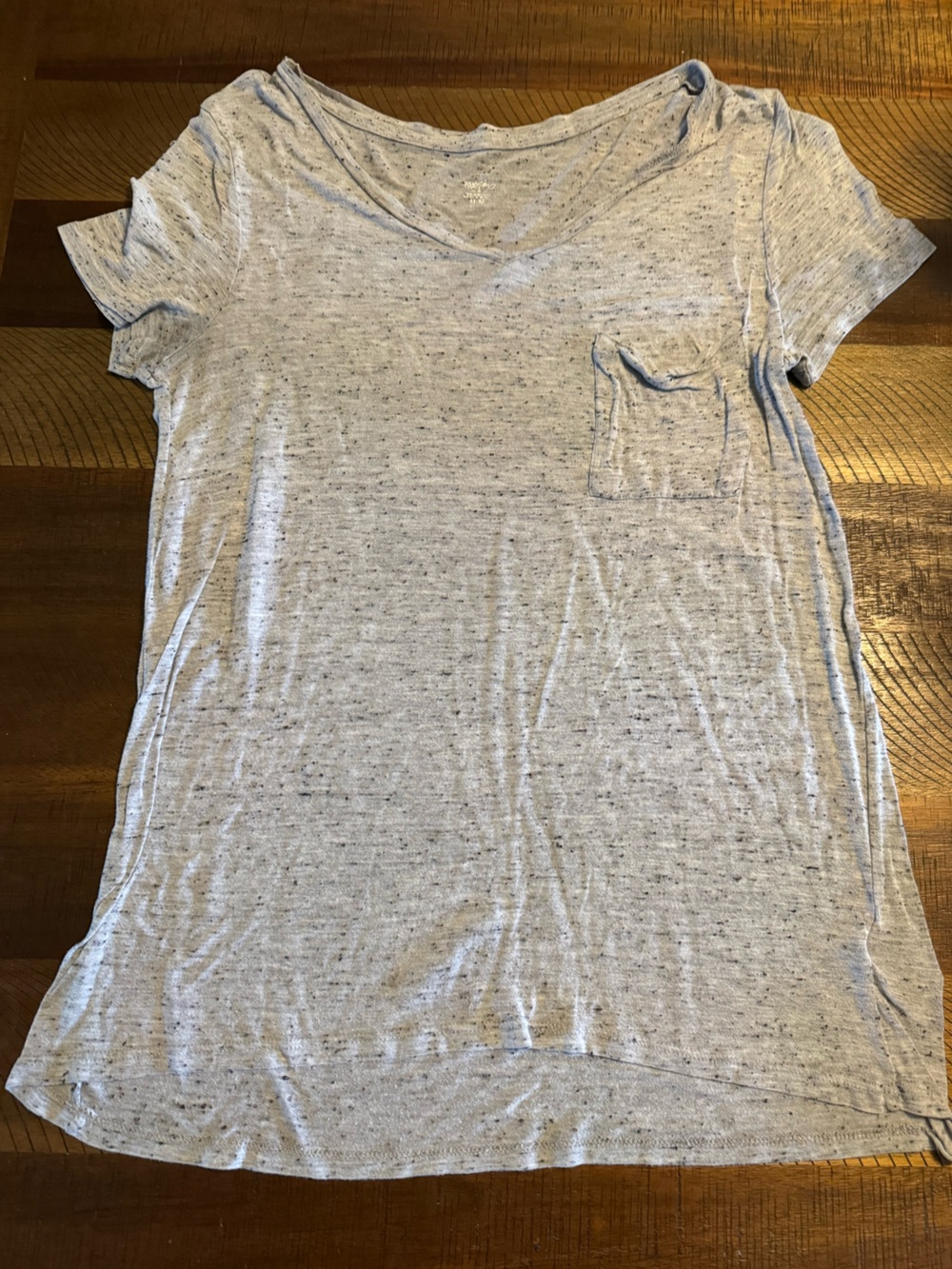 Mossimo Supply Co. Light Heather Gray Short Sleeve Pocket Tee